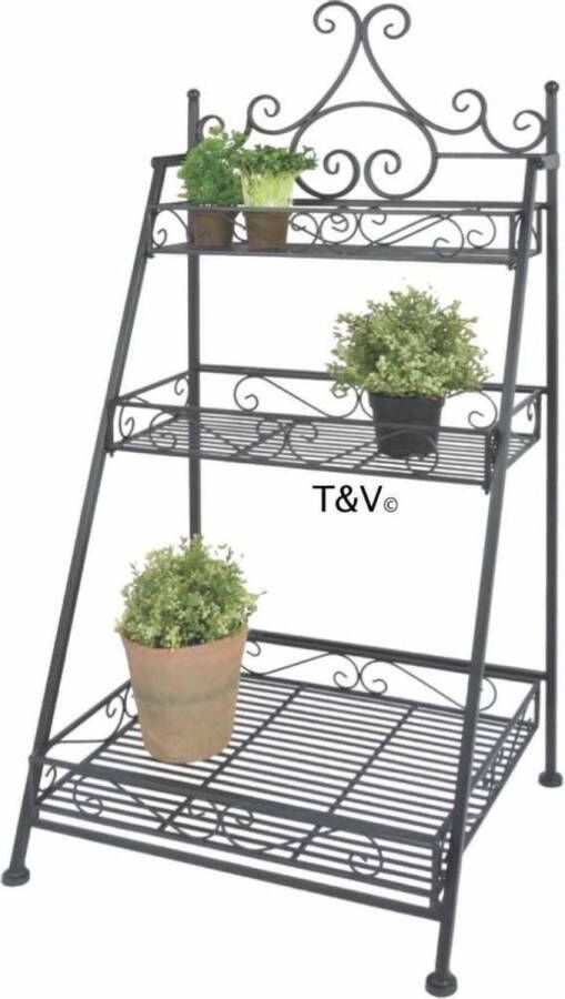 Esschert Design Plantenstandaard Etagere trap 3 traps