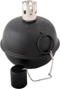 Esschert Design Tuimeltoorts olielamp zwart met heldere lampenolie fakkelolie Tuinfakkel Olielamp Lampolie