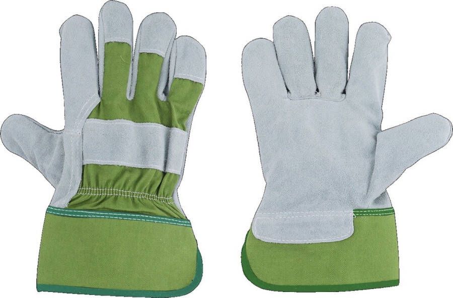 Esschert Design Tuinhandschoenen Basic Leer polyester Groen Maat Xl