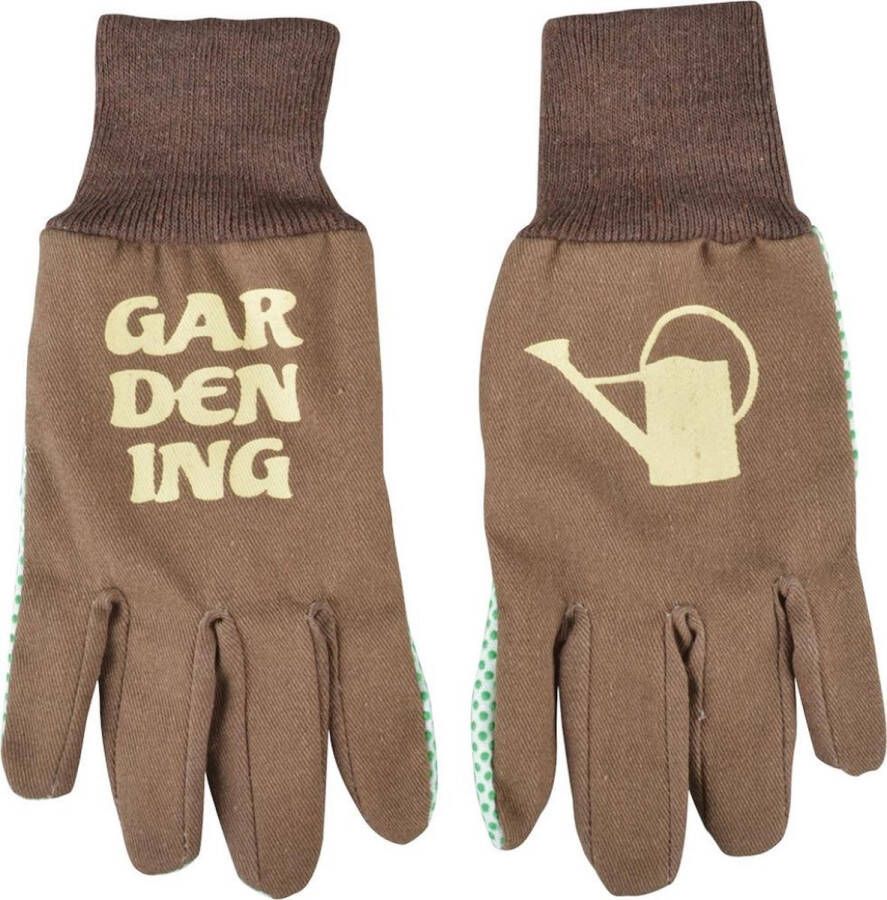 Esschert Design Tuinhandschoenen Katoen Bruin One-size 2 Stuks