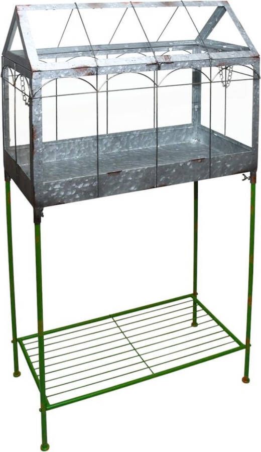 Esschert Design Kweekkas Op Standaard 114 5 Cm Ijzer Grijs groen