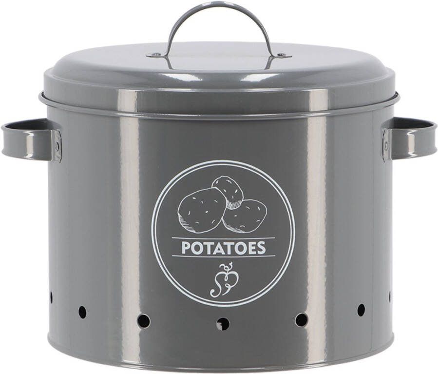 Esschert Design Voorraadblik 'Aardappels' (Antraciet 5.9L)