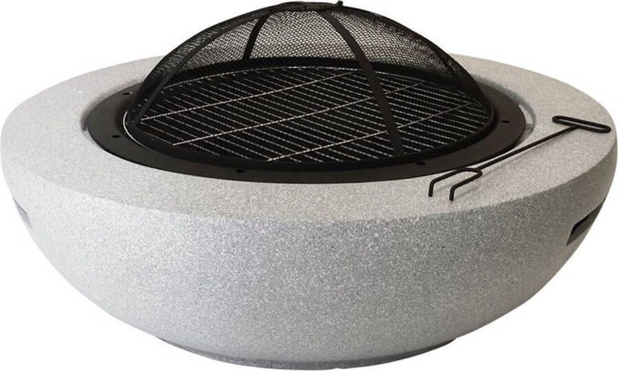 Esschert Design – Vuurschaal Beton(look) MGO L Vuurschaal BBQ Staal Zwart