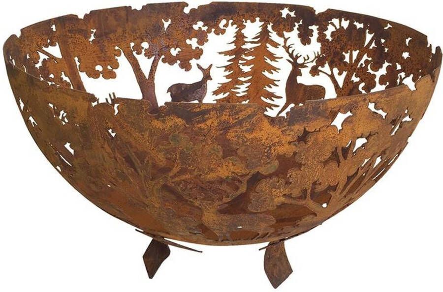 Esschert Design Vuurschaal 57 5 X 36 8 Cm Staal Roestbruin