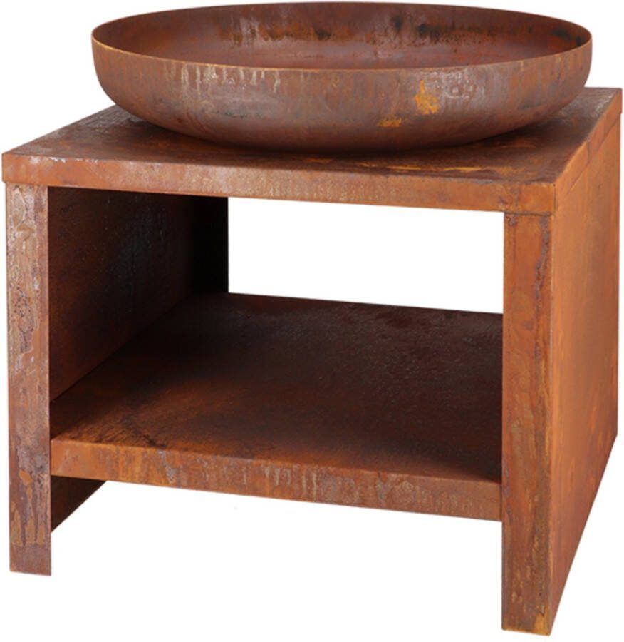 Esschert Design Vuurschaal Staal Ø61 cm -Bruin Vuurschaal 61 cm Vuurkorf