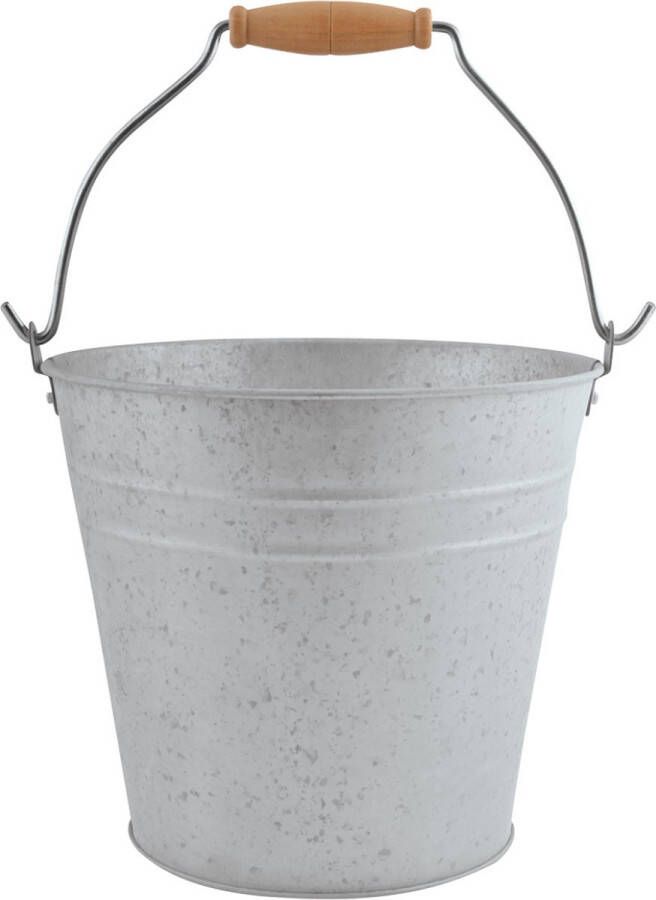 Esschert Design Zinken emmer bloempot plantenpot 5 liter Tuindecoratie Bloememmer bloembak plantenbak Decoratie emmer