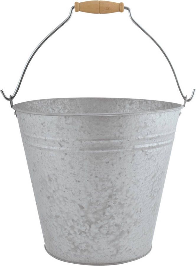 Esschert Design Zinken emmer bloempot plantenpot 9 5 liter Tuindecoratie Bloememmer bloembak plantenbak Decoratie emmer