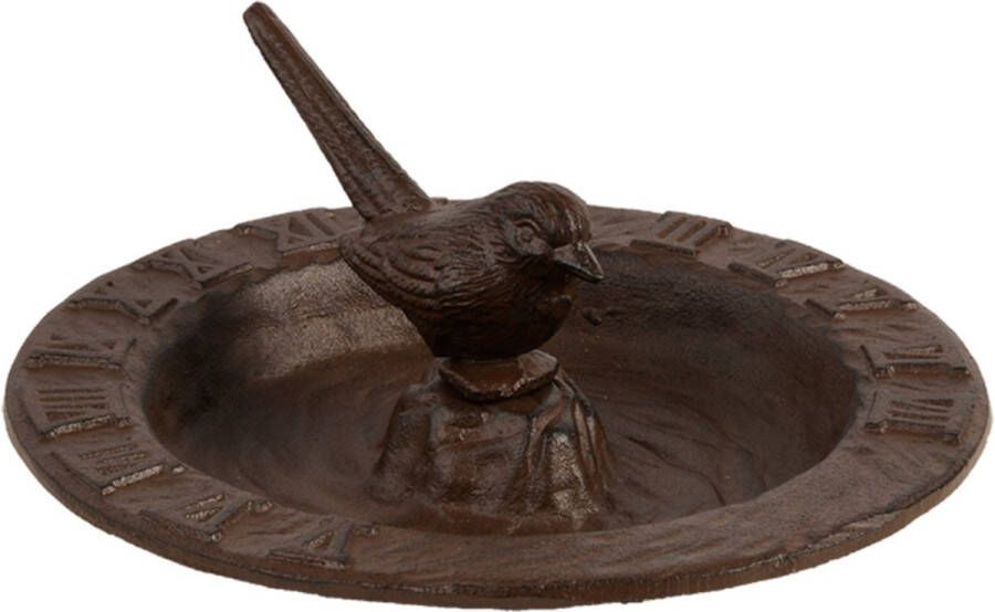 Esschert Design zonnewijzer met vogelbad