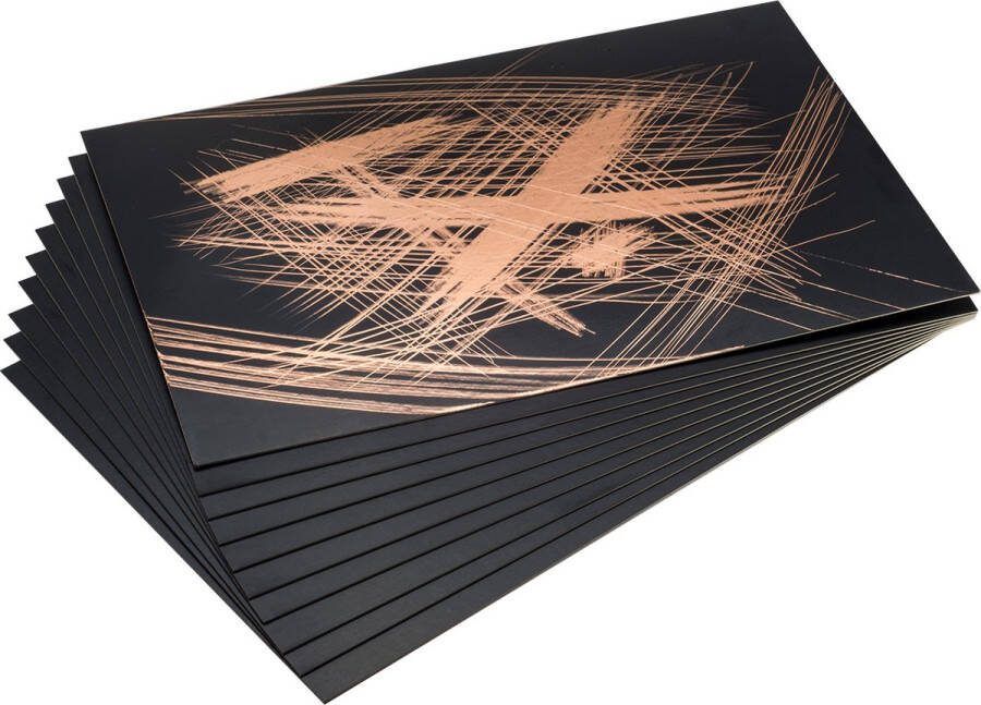 Essdee Scraperboard Hobby karton scratchboard Koper folie 101 x 152mm 10 stuks