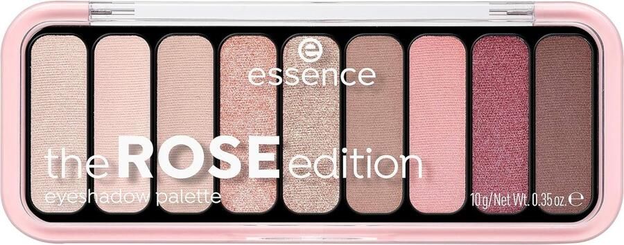 Essence the Rose Edition oogschaduwpalet oogschaduw nr. 20 Lovely In Rose roze langhoudend mat metallic natuurlijk glinsterend kleurintensief veganistisch nanodeeltjesvrij (10g)