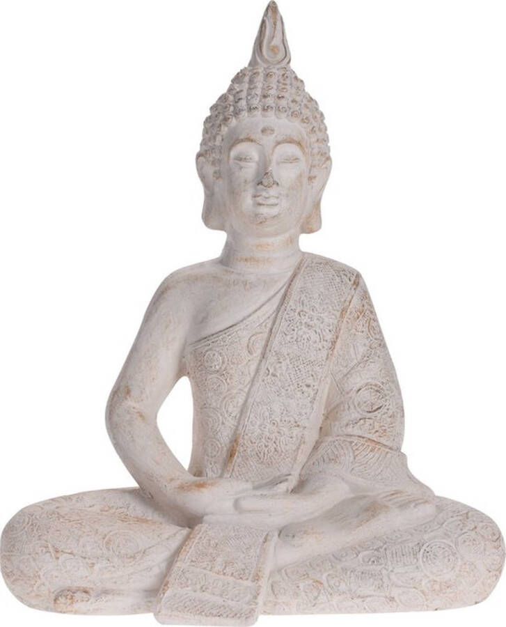 Essentials Center Boeddha Beeld Zittend Bhairava Mudra Meditatie Thais Boeddhabeeld 29.5 x 17 x 37 cm