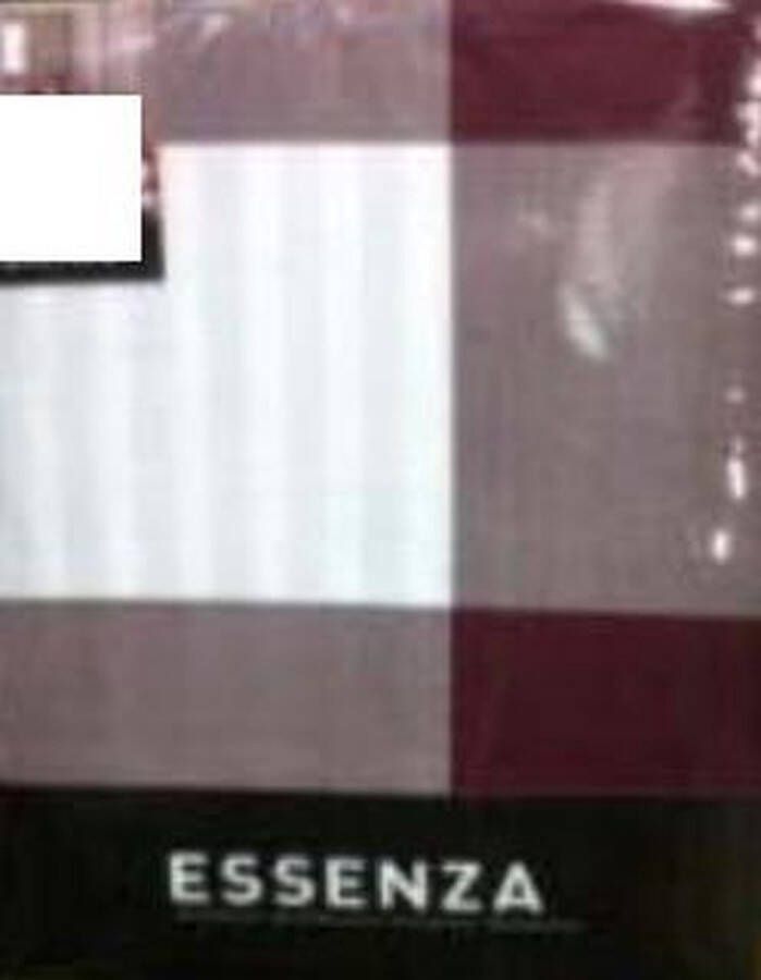 Essenza Checkerboard Dekbedovertrek Eenpersoons 140x200 220 cm Bordeaux