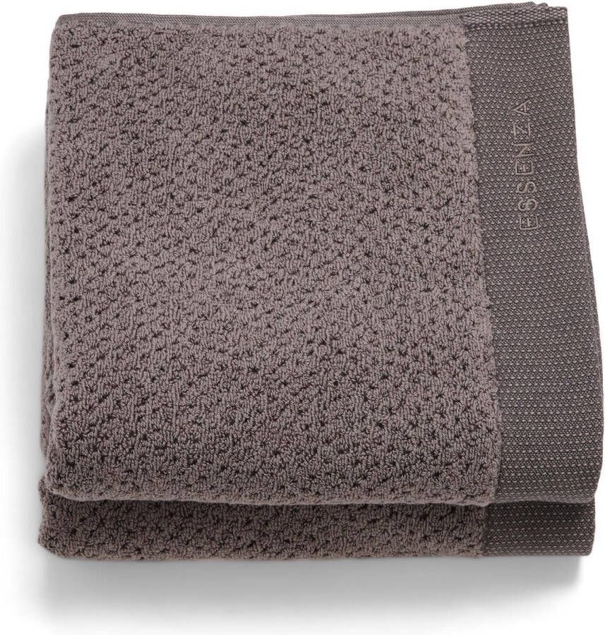 Essenza Connect Organic Breeze Handdoekenset Stone grey 2x 50x100 cm
