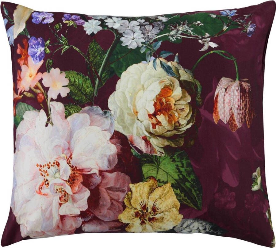 Essenza Fleur Dekbedovertrek Bordeauxrood Eenpersoons – 140x200 220 cm