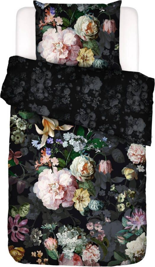 Essenza Fleur Festive Dekbedovertrek Blooming Black Eenpersoons – 140x200 220 cm
