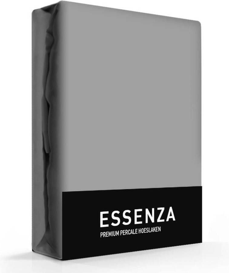 Essenza Hoeslaken Percale katoen 200 x 200 Steel Grey