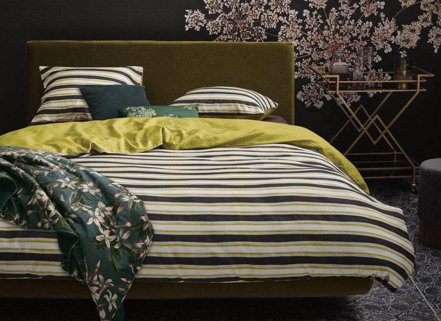 Essenza Home dekbedovertrek Lyra mustard extra kussensloop (60x70 cm)