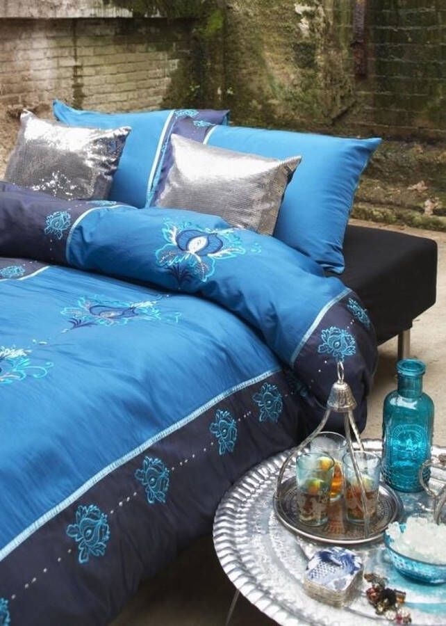 Essenza Moonlight Dekbedovertrek Eenpersoons 140x200 220 cm Nightblue