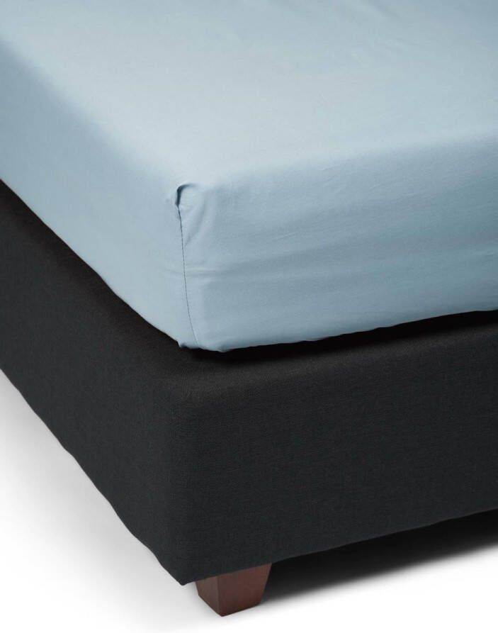 Essenza Premium Percale Hoeslaken Blauw 90x220 cm