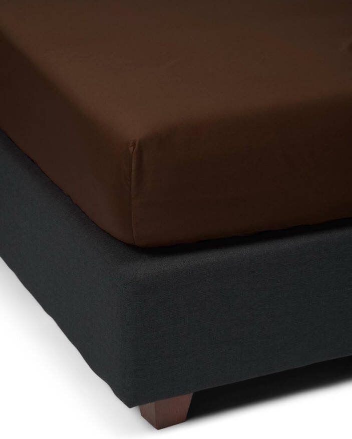 Essenza Satin Hoeslaken Chocolate 80x200