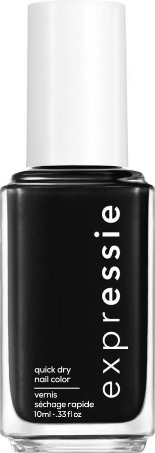 Essie expr 380 now or never zwart sneldrogende nagellak 10ml