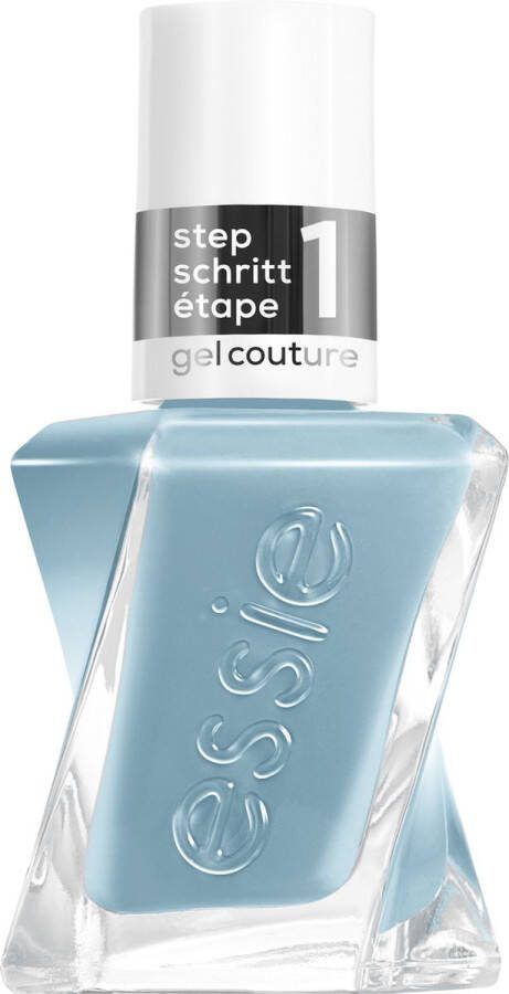Essie Gel Couture nagellak 135 first view lichtblauwe gelnagellak zonder UV-lamp voor je eigen gelmanicure thuis tot wel 15 dagen glanzend lichtblauw 13 5ml