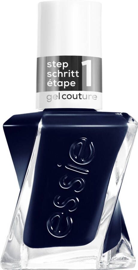 Essie Gel Couture nagellak 400 caviar bar donkerblauwe gelnagellak zonder UV-lamp voor je eigen gelmanicure thuis tot wel 15 dagen glanzend donkerblauw 13 5ml