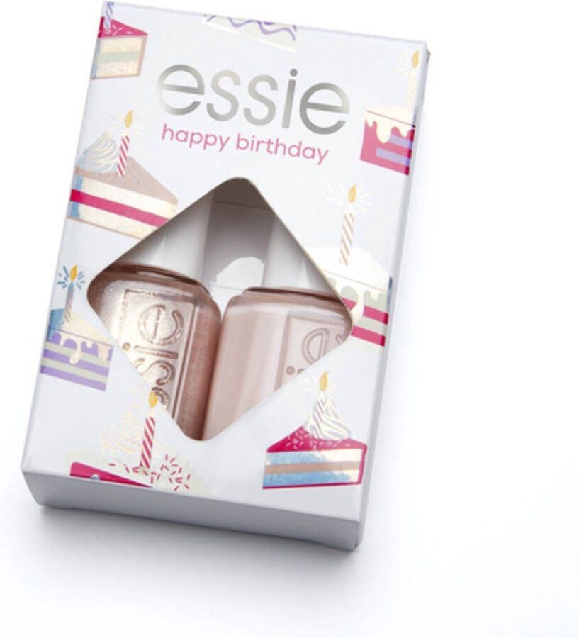 Essie happy birthday giftset met birthday girl en madamoiselle glanzende nagellak 2x 13.5 ml