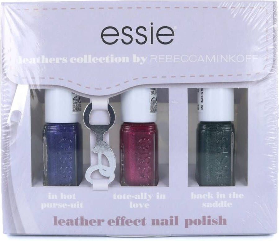 Essie Leathers Collection by Rebecca Minkoff Mini Nagellak Set #1 3 x 5 ml