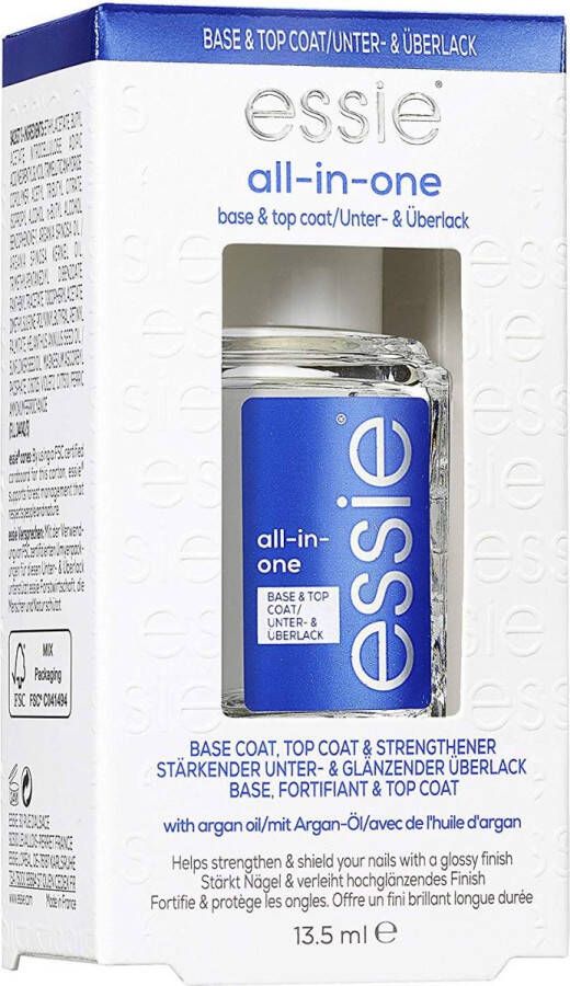 Essie nagelverzorging all-in-one base & topcoat basecoat topcoat & nagelverharder met arganolie 13 5 ml
