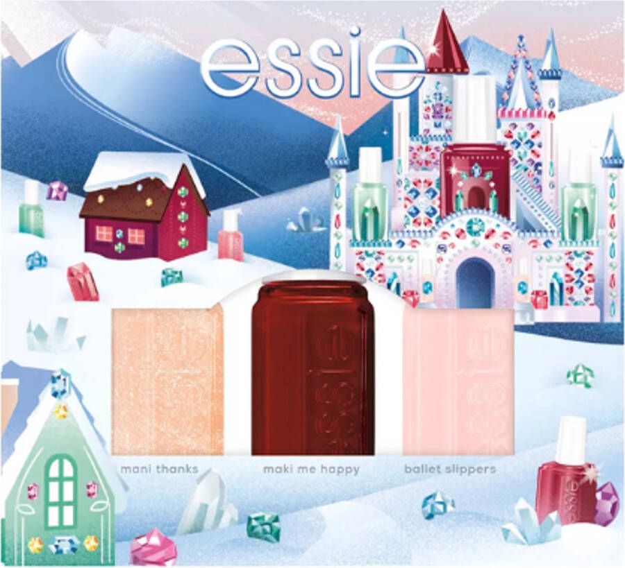 Essie XMAS 2023 Trio Kit 2023 Limited edition Kerstmis 3 mini nagellak kit
