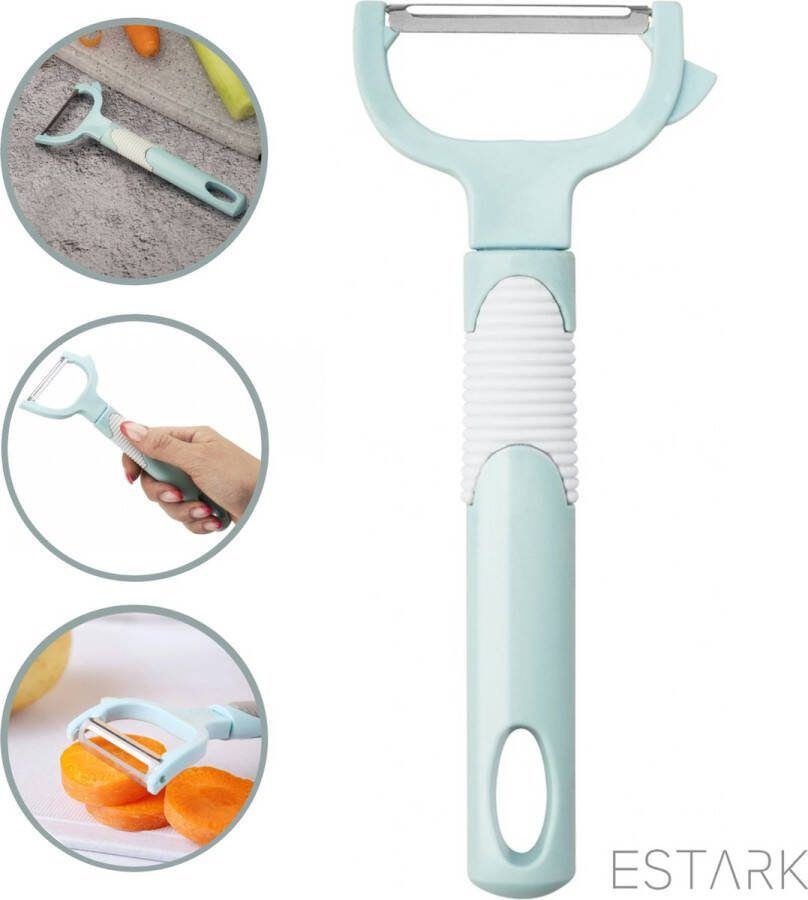 ESTARK Dunschiller Julienne & Groenteschiller Groentesnijder Uiensnijder Spiraalsnijder Juliennerasp Juliennesnijder Sliertensnijder Multifunctionele Groenten Schiller Aardappel schiller Dunschiller Bla Gro Roze