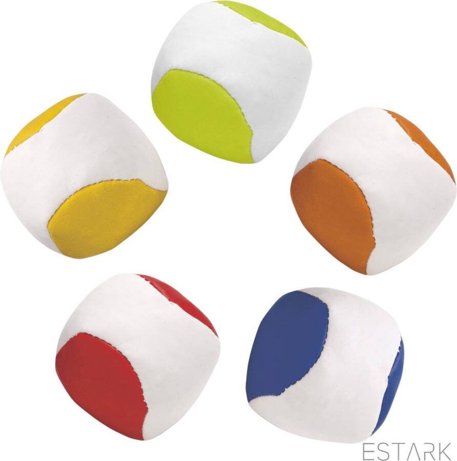 ESTARK Professionele Jongleerballen Set 5 stuks Hoge Kwaliteit Jongleer Ballen Set Juggling balls Circusballen 5 x Jongleer Bal