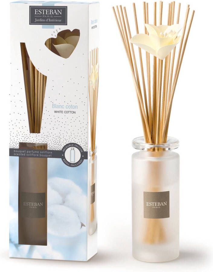 Esteban Blanc Coton Geurstokjes Soliflore Fris-bloemige parfum 75ml