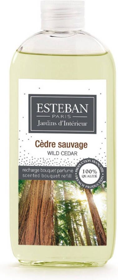 Esteban Cedre Sauvage Navulling Geurstokjes Fris houtachtig parfum 300ml