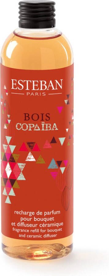 Esteban Classic Bois Copaiba Navulling geurstokjes 250ml hout-achtige geur