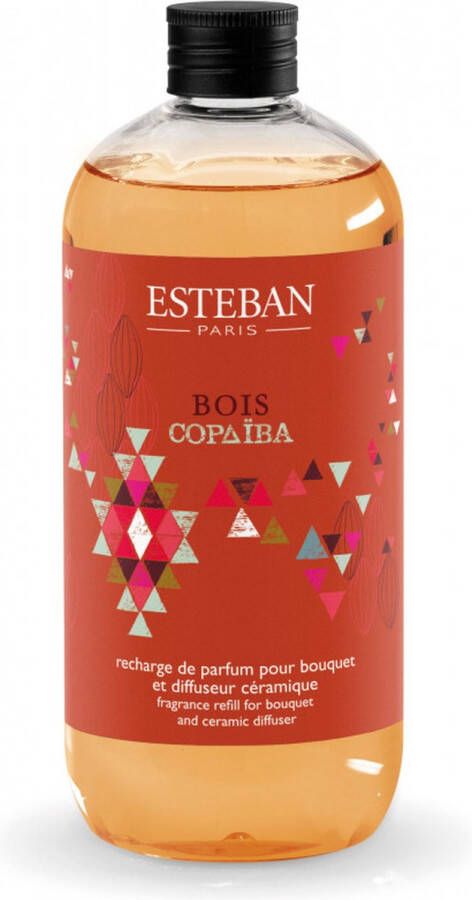 Esteban Classic Bois Copaiba Navulling geurstokjes 500ml hout-achtige geur