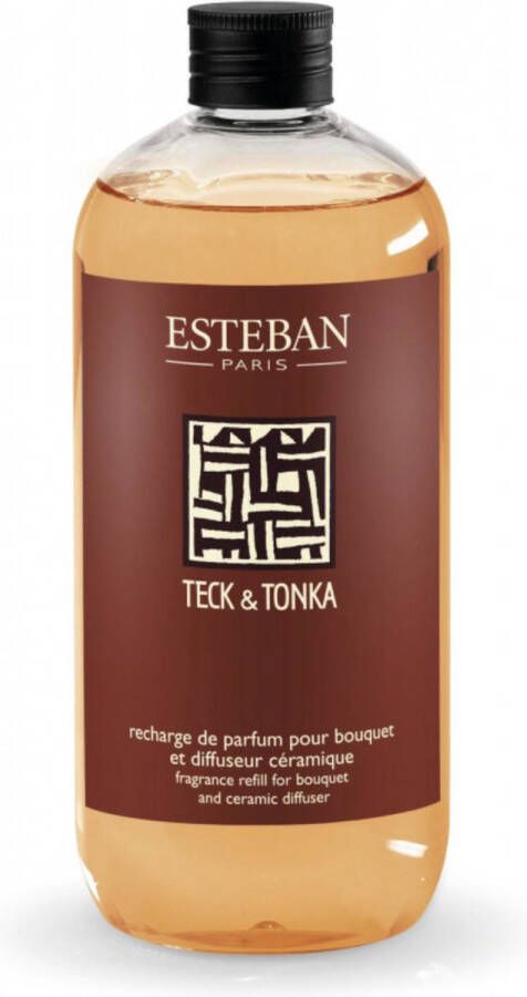 Esteban Classic Teck & Tonka Navulling geurstokjes 500ml