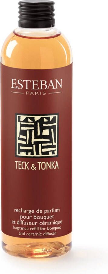 Esteban Classic Teck & Tonka Navulling geurstokjes 250ml