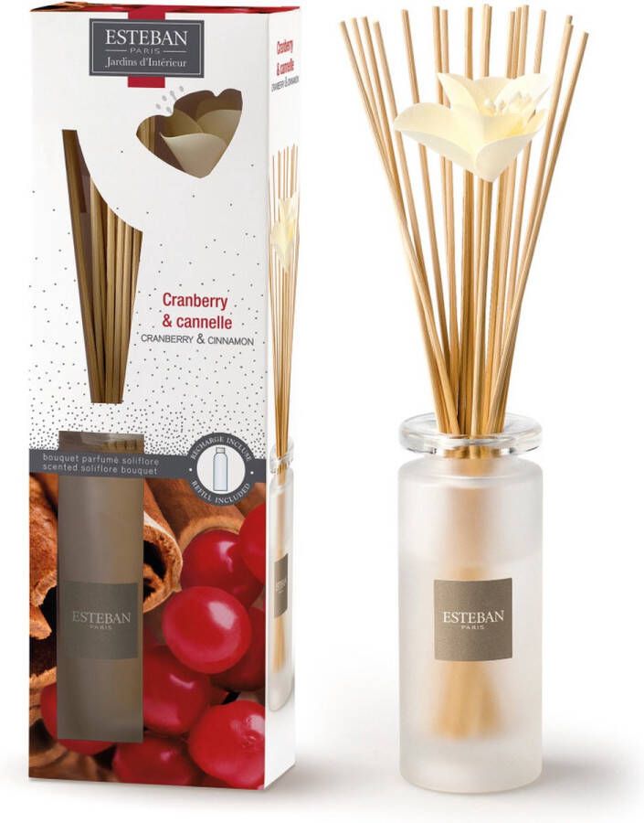 Esteban Cranberry et Cannelle Geurstokjes Soliflore Fruitig-kruidachtig parfum 75ml
