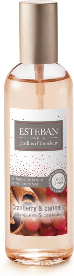 Esteban Cranberry et Cannelle Roomspray Fruitig-kruidachtig parfum 100ml