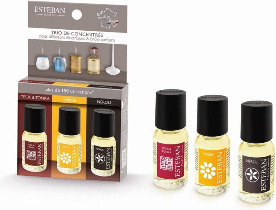 Esteban Gift Set Essentiele Geurolie Teck & Tonka Ambre Neroli