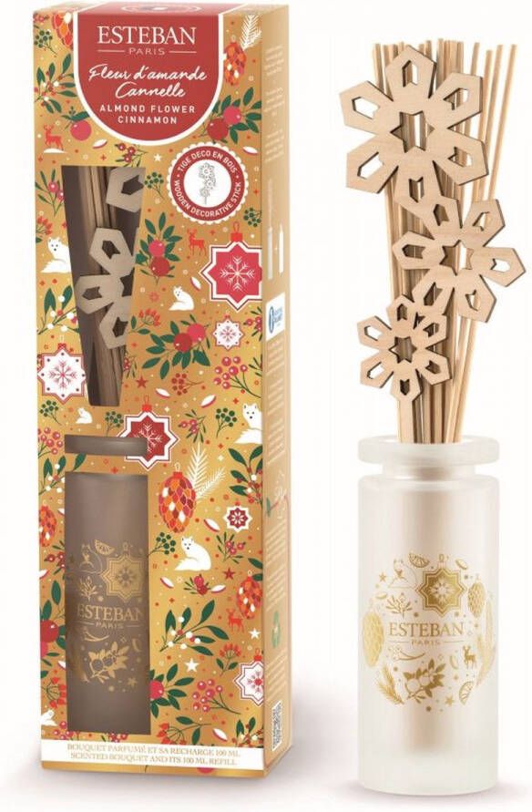 Esteban Limited edition kerst Almond flower cinnamon geurstokjes Een kruidig bloemenparfum 100 ml