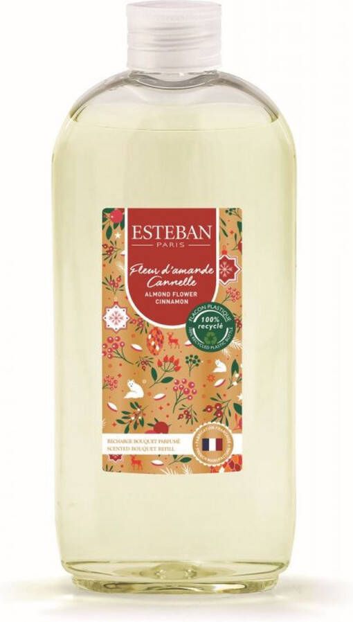 Esteban Limited edition Kerst Navulling geurstokjes Almond Flower Cinnamon Kruidig bloemenparfum 300 ml