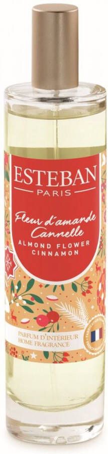 Esteban Limited edition kerst Roomspray Almond Flower Cinnamon Kruidig bloemenparfum. 50 ml