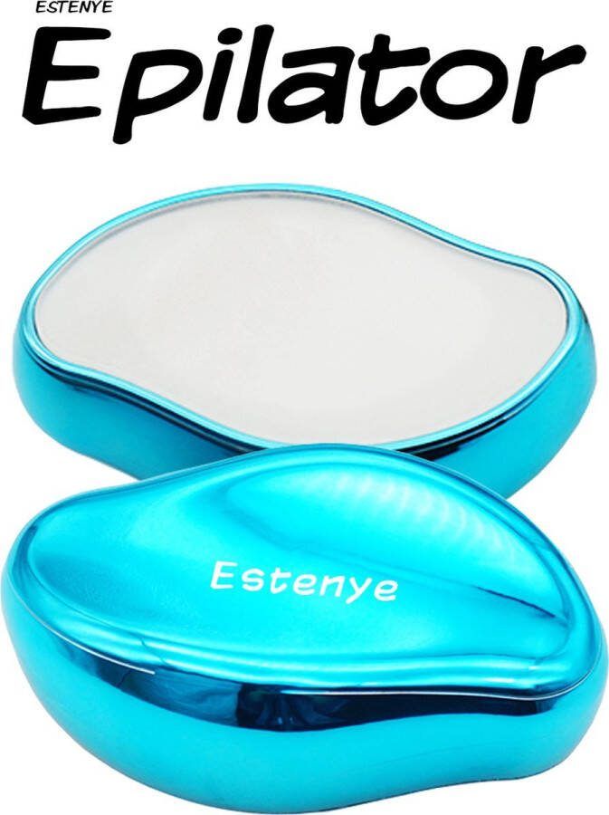 Estenye Premium Epilator Turquoise Ontharen Klein formaat Pijnloos ontharen Crystal Hair Remover Pro