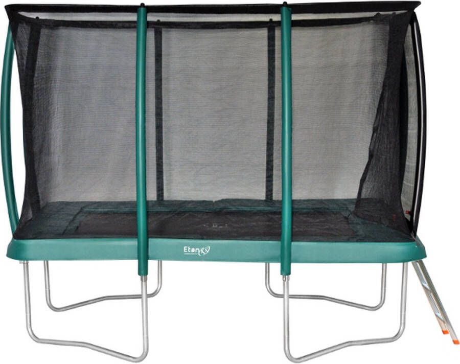 Etan Premium Trampoline Gold Combi Deluxe set 281 x 201 cm inc. Deluxe Veiligheidsnet Groen Rechthoekig
