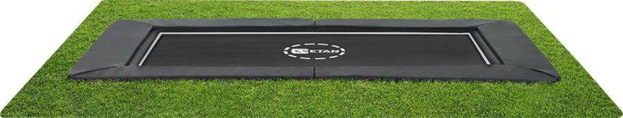 Etan PremiumFlat Trampoline 380 x 275 cm 1259ft Grijs Rechthoekig Volledig Gelijkvloers Inground Trampoline Max. Gebruikersgewicht 150 kg