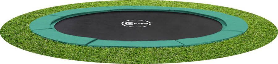 Etan PremiumFlat Trampoline ø 427 cm 14ft Groen Rond Volledig Gelijkvloers Inground Trampoline Max. Gebruikersgewicht 150 kg