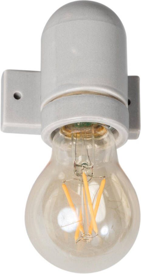 ETH Expo ETH vintage wandlamp glad porselein grijs E27